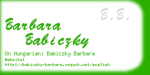 barbara babiczky business card